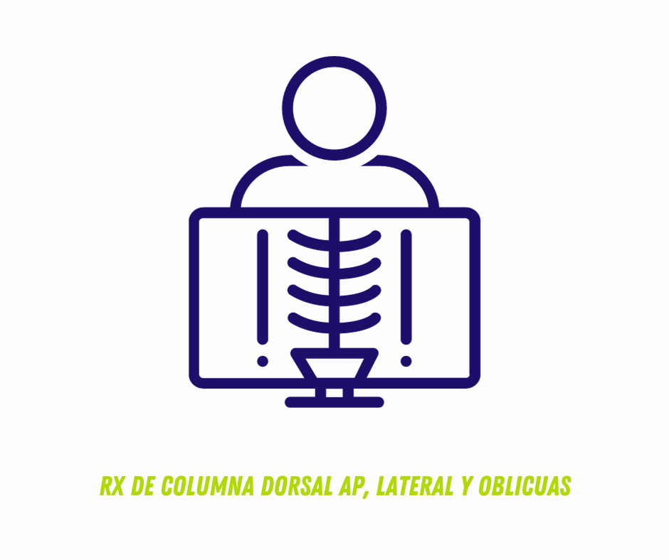 RX DE COLUMNA DORSAL AP, LATERAL Y OBLICUAS