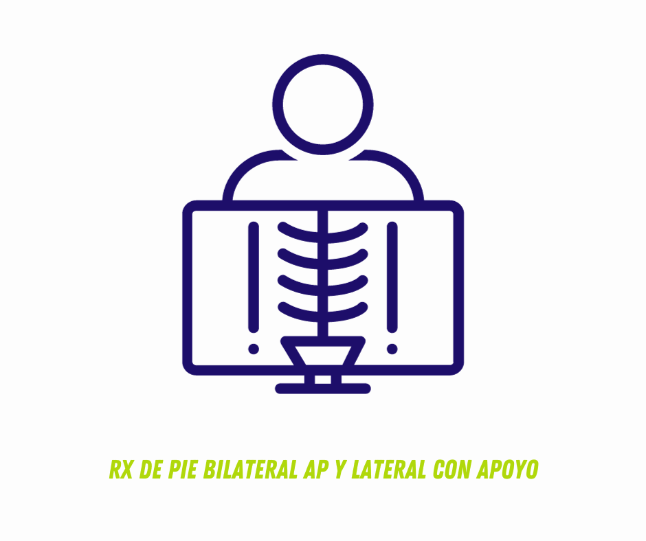 RX DE PIE BILATERAL AP Y LATERAL CON APOYO